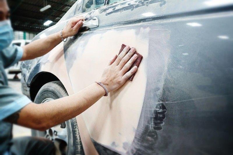 Preparing a vehicle door for body repair