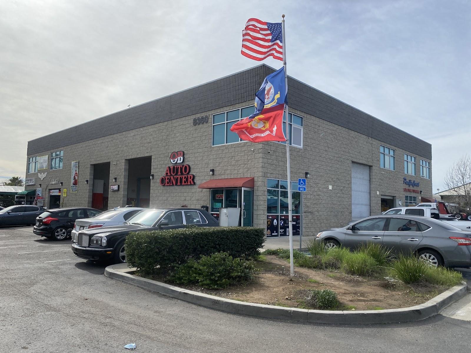 Pacific Coast Auto Body shop exterior on Miramar Place in San Diego